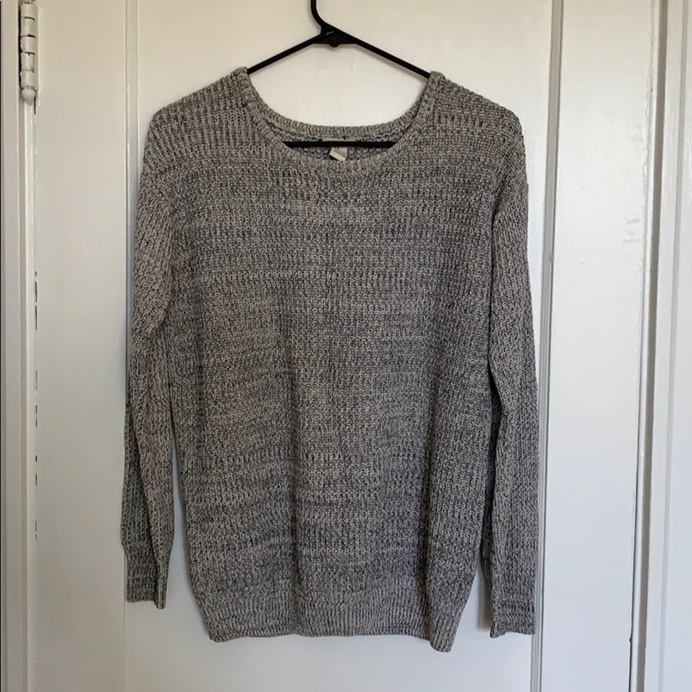 Forever 21 gray & white marled sweater